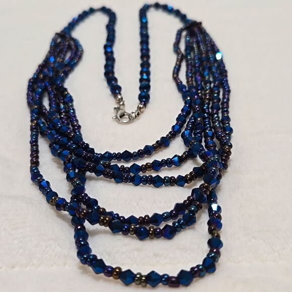 Multi Strand Beaded Necklace - Picture 1 of 5